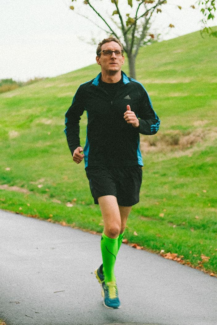 Markus Keller on one of his regular morning runs